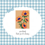 Pixel Flower Perler Bead Pattern | Perler Bead Digital Download - 53x68 Beads, 12 Colors
