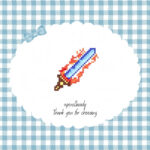 ⚔️ Fantasy Sword Pixel Art | Perler Bead Pattern | Digital Download | 32x31 Bead Design | RPG Weapon Sprite | DIY Fuse Bead Craft