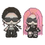 Cute Couple pixel art (perler beads) (复制) - Image 2