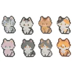 Cute Cat pixel art (perler beads) - Image 2