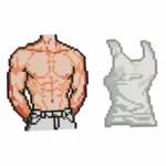 Muscular male model pixel art 1(perler beads) - Image 2