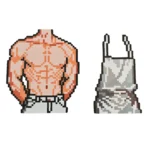 Muscular male model pixel art (perler beads) - Image 2
