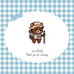 Bear Climbing Mountain Perler Bead Pattern | Pixel Art Fuse Beads Template | 39x50 Grid | 6 Colors | 1,286 Beads | Digital Download